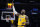 Los Angeles Lakers forward LeBron James indicators for the length of the main half of an NBA basketball play-in match sport against the Minnesota Timberwolves Tuesday, April 11, 2023, in Los Angeles. (AP Characterize/Marcio Jose Sanchez)