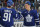 TORONTO, CANADA - FEBRUARY 15: Mitchell Marner #16 and John Tavares #91 of the Toronto Maple Leafs celebrate a victory against the Chicago Blackhawks at Scotiabank Arena on February 15, 2023 in Toronto, Ontario, Canada. The Maple Leafs defeated the Blackhawks 5-2. (Photo by Claus Andersen/Getty Images)