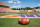 CLEMSON, SOUTH CAROLINA - SEPTEMBER 11: A football with the Clemson Tigers logo sits on the field before their game against the South Carolina State Bulldogs at Clemson Memorial Stadium on September 11, 2021 in Clemson, South Carolina. (Photo by Jacob Kupferman/Getty Images)