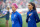 ST PAUL, MINNESOTA - SEPTEMBER 03: Megan Rapinoe #15 and Alex Morgan #13 of the United States look on during the National Anthem before the USWNT Victory Tour friendly match against Portugal at Allianz Field on September 03, 2019 in St. Paul, Minnesota. The United States defeated Portugal 3-0. (Photo by Hannah Foslien/Getty Images)