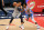 WASHINGTON, DC - JANUARY 31: Russell Westbrook #4 of the Washington Wizards looks to pass as Kyrie Irving #11 of the Brooklyn Nets defends during the first half at Capital One Arena on January 31, 2021 in Washington, DC. NOTE TO USER: User expressly acknowledges and agrees that, by downloading and or using this photograph, User is consenting to the terms and conditions of the Getty Images License Agreement. (Photo by Will Newton/Getty Images)