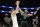 BOSTON, MASSACHUSETTS - OCTOBER 30: Jayson Tatum #0 of the Boston Celtics fights for the rebound with Kristaps Porzingis #6 of the Washington Wizards during the first quarter at TD Garden on October 30, 2022 in Boston, Massachusetts. NOTE TO USER: User expressly acknowledges and agrees that, by downloading and or using this photograph, User is consenting to the terms and conditions of the Getty Images License Agreement. (Photo by Nick Grace/Getty Images)