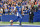 INDIANAPOLIS, INDIANA - OCTOBER 22: Michael Pittman Jr. #11 of the Indianapolis Colts runs in for a touchdown during the fourth quarter against the Cleveland Browns at Lucas Oil Stadium on October 22, 2023 in Indianapolis, Indiana. (Photo by Dylan Buell/Getty Images)