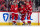 DETROIT, MI - OCTOBER 22: Alex DeBrincat #93 of the Detroit Red Wings celebrates his goal against the Calgary Flames with teammates Dylan Larkin #71 and Lucas Raymond #23 during the second period at Little Caesars Arena on October 22, 2023 in Detroit, Michigan. Detroit defeated Calgary 6-2. (Photo by Dave Reginek/NHLI via Getty Images)