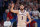 LAWRENCE, KANSAS - NOVEMBER 28:  Hunter Dickinson #1 of the Kansas Jayhawks reacts after scoring during the 2nd half of the game against the Eastern Illinois Panthers at Allen Fieldhouse on November 28, 2023 in Lawrence, Kansas. (Photo by Jamie Squire/Getty Images)