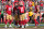 SANTA CLARA, CALIFORNIA - DECEMBER 10: Jordan Mason #24 of the San Francisco 49ers celebrates after a touchdown with teammates during the first quarter in the game against the Seattle Seahawks at Levi's Stadium on December 10, 2023 in Santa Clara, California. (Photo by Thearon W. Henderson/Getty Images)