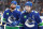 VANCOUVER, CANADA - NOVEMBER 30: Filip Hronek #17 and Quinn Hughes #43 of the Vancouver Canucks skate to the bench during their NHL game against the Vegas Golden Knights at Rogers Arena on November 30, 2023 in Vancouver, British Columbia, Canada. (Photo by Jeff Vinnick/NHLI via Getty Images)