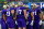 LAS VEGAS, NEVADA - DECEMBER 1: The Washington Huskies offensive unit in a group huddle during the Pac-12 Championship game against the Oregon Ducks at Allegiant Stadium on December 1, 2023 in Las Vegas, Nevada. (Photo by Brandon Sloter/Image Of Sport/Getty Images)
