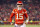 KANSAS CITY, MISSOURI - JANUARY 13: Patrick Mahomes #15 of the Kansas City Chiefs reacts as he takes the field before the AFC Wild Card Playoffs against the Miami Dolphins at GEHA Field at Arrowhead Stadium on January 13, 2024 in Kansas City, Missouri. (Photo by Jamie Squire/Getty Images)