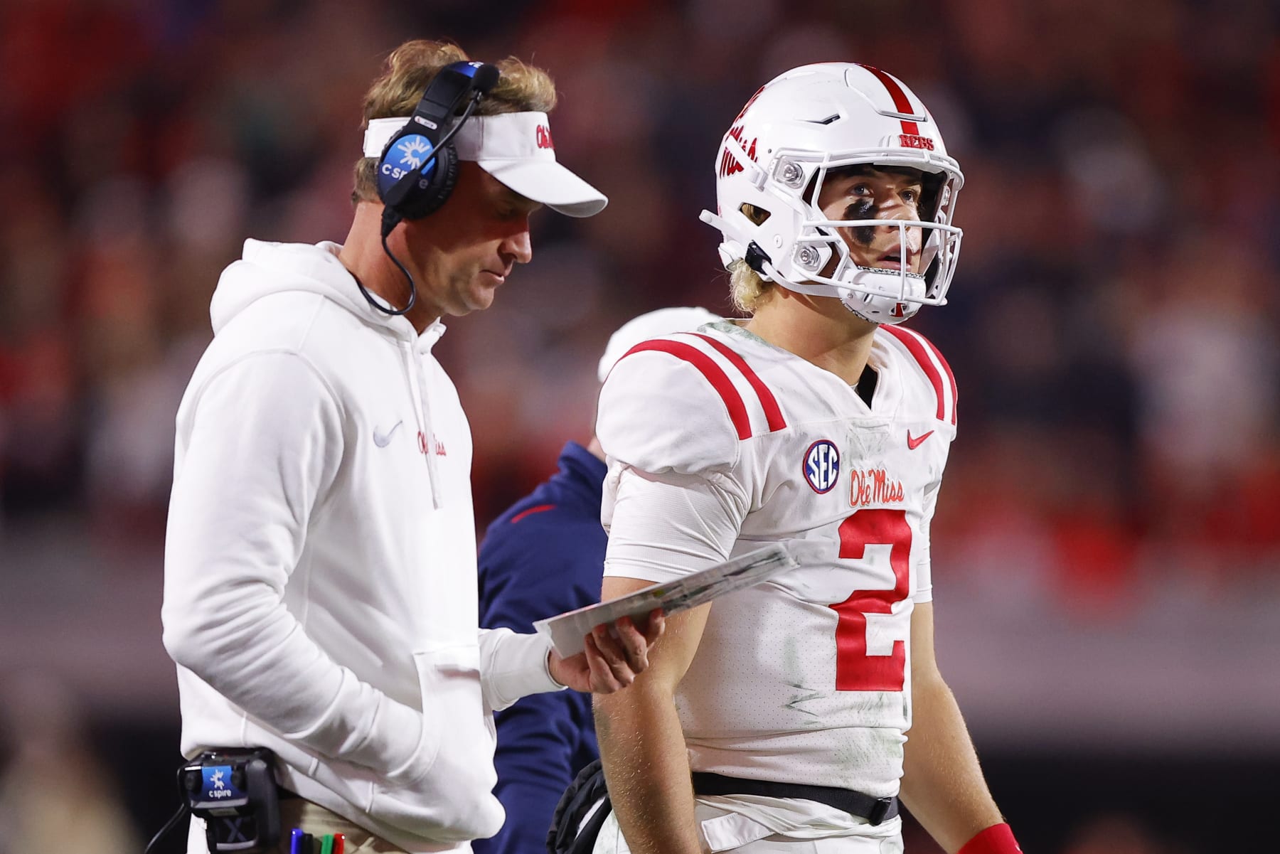 Lane Kiffin and Jaxson Hunch