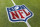 INGLEWOOD, CALIFORNIA - JANUARY 7: A detailed view of an NFL shield logo painted on the field during a game against the Kansas City Chiefs and the Los Angeles Chargers at SoFi Stadium on January 7, 2024 in Inglewood, California. (Photo by Ric Tapia/Getty Images)