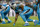 CHARLOTTE, NC - OCTOBER 12: Julius Peppers #90 of the Carolina Panthers prepares to rush against the Philadelphia Eagles in the first quarter during their game at Bank of America Stadium on October 12, 2017 in Charlotte, North Carolina. (Photo by Streeter Lecka/Getty Images)
