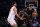 PARIS, FRANCE - JANUARY 11: Royce O'Neale of Brooklyn Nets runs at Georges Niang of Cleveland Cavaliers during the NBA match between Brooklyn Nets and Cleveland Cavaliers at The Accor Arena on January 11, 2024 in Paris, France. (Photo by Dean Mouhtaropoulos/Getty Images)