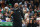 Boston, MA - February 14: Brooklyn Nets head coach Jacque Vaughn yells in the first half. The Nets lost to the Boston Celtics, 136-86. (Photo by Erin Clark/The Boston Globe via Getty Images)
