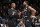 NEW YORK, NY - OCTOBER 14: Assistant Coach Kevin Ollie and Mikal Bridges #1 of the Brooklyn Nets talk during Practice in The Park October 14, 2023 at the Barclays Center, Brooklyn, New York. NOTE TO USER: User expressly acknowledges and agrees that, by downloading and or using this photograph, User is consenting to the terms and conditions of the Getty Images License Agreement. Mandatory Copyright Notice: Copyright 2023 NBAE (Photo by Kostas Lymperopoulos/NBAE via Getty Images)