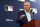 TAMPA, FL - FEBRUARY 15: Commissioner of Major League Baseball Robert D. Manfred Jr. speaks during the 2024 Grapefruit League Spring Training Media Day at George M. Steinbrenner Field on Thursday, February 15, 2024 in Tampa, Florida. (Photo by Mike Carlson/MLB Photos via Getty Images)