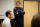 Brazilian footballer Dani Alves looks on at the start of his trial at the High Court of Justice of Catalonia in Barcelona, on February 5, 2024. Brazilian footballer Dani Alves, a former star at Barca and PSG, goes on trial in Barcelona accused of raping a woman in a local nightclub. Prosecutors are asking for a nine-year prison sentence, followed by 10 years of conditional liberty. They are also asking he pay 150,000 euros ($162,000) in compensation to the woman. (Photo by Jordi BORRAS / POOL / AFP) (Photo by JORDI BORRAS/POOL/AFP via Getty Images)