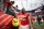 LAS VEGAS, NEVADA - FEBRUARY 11: Chris Jones #95 of the Kansas City Chiefs shakes hands with fans before Super Bowl LVIII San Francisco 49ers at Allegiant Stadium on February 11, 2024 in Las Vegas, Nevada. (Photo by Jamie Squire/Getty Images)