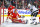 CALGARY, CANADA - FEBRUARY 27: Goaltender Jacob Markstrom #25 of the Calgary Flames makes a save on Trevor Lewis #61 of the Los Angeles Kings during the first period at the Scotiabank Saddledome on February 27, 2024 in Calgary, Alberta, Canada. (Photo by Leah Hennel/Getty Images)