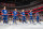 EDMONTON, CANADA - MARCH 3: Evan Bouchard #2, Connor McDavid #97, Zach Hyman #18, Mattias Ekholm #14 and Leon Draisaitl #29 of the Edmonton Oilers stand for the playing of the national anthem before the game against the Pittsburgh Penguins at Rogers Place on March 03, 2024, in Edmonton, Alberta, Canada. (Photo by Andy Devlin/NHLI via Getty Images)