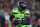 SEATTLE, WASHINGTON - NOVEMBER 23: Jordyn Brooks #56 of the Seattle Seahawks runs an interception back for a touchdown during the third quarter against the San Francisco 49ers at Lumen Field on November 23, 2023 in Seattle, Washington. (Photo by Steph Chambers/Getty Images)