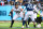 NASHVILLE, TN - JANUARY 07: Jacksonville Jaguars guard Ezra Cleveland (76) blocks during the NFL game between the Tennessee Titans and the Jacksonville Jaguars on January 7, 2024, at Nissan Stadium in Nashville, TN. (Photo by Bryan Lynn/Icon Sportswire via Getty Images)