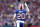 ORCHARD PARK, NEW YORK - JANUARY 08: Nyheim Hines #20 of the Buffalo Bills signals during the third quarter against the New England Patriots at Highmark Stadium on January 08, 2023 in Orchard Park, New York. (Photo by Bryan Bennett/Getty Images)