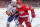 DETROIT, MI - FEBRUARY 29: Lucas Raymond #23 of the Detroit Red Wings tries to skate by the defense of Ryan Pulock #6 of the New York Islanders during the third period at Little Caesars Arena on February 29, 2024 in Detroit, Michigan. New York Islanders defeated the Detroit Red Wings 5-3. (Photo by Dave Reginek/NHLI via Getty Images)