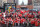 KANSAS CITY, MO - FEBRUARY 14: Fans line the streets and climb on trucks along the parade route during the Kansas City Chiefs Super Bowl LVIII Victory Parade on Feb 14, 2024 in Kansas City, MO. (Photo by Scott Winters/Icon Sportswire via Getty Images)