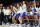 COLUMBUS, OHIO - MARCH 24: The Duke Blue Devils bench celebrates during the second round of the 2024 NCAA Women's Basketball Tournament against the Ohio State Buckeyes held at Jerome Schottenstein Center on March 24, 2024 in Columbus, Ohio. (Photo by Ron Schwane/NCAA Photos via Getty Images)