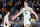 INDIANAPOLIS, INDIANA - MARCH 24: Zach Edey #15 of the Purdue Boilermakers celebrates a basket against the Utah State Aggies during the second half in the second round of the NCAA Men's Basketball Tournament at Gainbridge Fieldhouse on March 24, 2024 in Indianapolis, Indiana. (Photo by Andy Lyons/Getty Images)