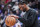 TORONTO, ON - MARCH 31: Joel Embiid #21 of the Philadelphia 76ers, who sat out of the game due to injury, dribbles a ball in a break in play, against Toronto Raptors during the second half of their basketball game at the Scotiabank Arena on March 31, 2024 in Toronto, Ontario, Canada. NOTE TO USER: User expressly acknowledges and agrees that, by downloading and/or using this Photograph, user is consenting to the terms and conditions of the Getty Images License Agreement. (Photo by Mark Blinch/Getty Images)
