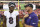 LANDOVER, MARYLAND - AUGUST 21: Lamar Jackson #8 of the Baltimore Ravens chats with head coach John Harbaugh of the Baltimore Ravens during an NFL preseason game at FedExField on August 21, 2023 in Landover, Maryland. (Photo by Michael Owens/Getty Images)