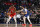 PHILADELPHIA, PA - APRIL 12: Joel Embiid #21 of the Philadelphia 76ers looks to pass the ball during the game against the Orlando Magic on April 12, 2024 at the Wells Fargo Center in Philadelphia, Pennsylvania NOTE TO USER: User expressly acknowledges and agrees that, by downloading and/or using this Photograph, user is consenting to the terms and conditions of the Getty Images License Agreement. Mandatory Copyright Notice: Copyright 2024 NBAE (Photo by David Dow/NBAE via Getty Images)
