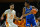 KNOXVILLE, TN - MARCH 09: Kentucky Wildcats guard Justin Edwards (1) controls the ball against Tennessee Volunteers guard Santiago Vescovi (25) during the college basketball game between the Tennessee Volunteers and the Kentucky Wildcats on March 9, 2024, at Food City Center in Knoxville, TN. (Photo by Bryan Lynn/Icon Sportswire via Getty Images)