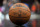 DETROIT, MICHIGAN - APRIL 01: A Wilson brand NBA official game ball is pictured before the game between the Detroit Pistons and Memphis Grizzlies at Little Caesars Arena on April 01, 2024 in Detroit, Michigan. NOTE TO USER: User expressly acknowledges and agrees that, by downloading and or using this photograph, User is consenting to the terms and conditions of the Getty Images License Agreement. (Photo by Nic Antaya/Getty Images)