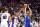 SACRAMENTO, CALIFORNIA - APRIL 16: Klay Thompson #11 of the Golden State Warriors shoots over Harrison Barnes #40 of the Sacramento Kings in the first quarter during the Play-In Tournament at Golden 1 Center on April 16, 2024 in Sacramento, California.  NOTE TO USER: User expressly acknowledges and agrees that, by downloading and or using this photograph, User is consenting to the terms and conditions of the Getty Images License Agreement.  (Photo by Ezra Shaw/Getty Images)