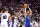 SACRAMENTO, CALIFORNIA - APRIL 16: Klay Thompson #11 of the Golden State Warriors shoots over Harrison Barnes #40 of the Sacramento Kings in the first quarter during the Play-In Tournament at Golden 1 Center on April 16, 2024 in Sacramento, California. NOTE TO USER: User expressly acknowledges and agrees that, by downloading and or using this photograph, User is consenting to the terms and conditions of the Getty Images License Agreement. (Photo by Ezra Shaw/Getty Images)