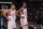 DENVER, CO - MARCH 27: Devin Booker #1 of the Phoenix Suns & Kevin Durant #35 of the Phoenix Suns looks on during the game on March 27, 2024 at the Ball Arena in Denver, Colorado. NOTE TO USER: User expressly acknowledges and agrees that, by downloading and/or using this Photograph, user is consenting to the terms and conditions of the Getty Images License Agreement. Mandatory Copyright Notice: Copyright 2024 NBAE (Photo by Bart Young/NBAE via Getty Images)