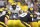 INDIANAPOLIS, IN - DECEMBER 02: Michigan Wolverines Edge Rusher Braiden McGregor (17) looks across the line of scrimmage during the Big Ten Championship Game between the Michigan Wolverines and the Iowa Hawkeyes on December 2, 2023, at Lucas Oil Stadium in Indianapolis, Indiana. (Photo by Michael Allio/Icon Sportswire via Getty Images)