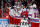 WASHINGTON, DC - APRIL 28: Rangers center Mike Zibanejad (93), center Vincent Trocheck (16), left wing Chris Kreider (20), and left wing Artemi Panarin (10) celebrate after Trocheck's first period goal during game four of the first round of the Eastern Conference playoffs between the New York Rangers and Washington Capitals National Hockey League game on April 28, 2024 at Capital One Arena in Washington, D.C.. (Photo by Randy Litzinger/Icon Sportswire via Getty Images)