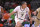 CORAL GABLES, FL - FEBRUARY 24: Miami guard Kyshawn George (7) brings the ball up court in the first half as the Miami Hurricanes faced the Georgia Tech Yellow Jackets on February 24, 2024, at the Watsco Center in Coral Gables, Florida. (Photo by Samuel Lewis/Icon Sportswire via Getty Images)