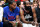 LOS ANGELES, CA - APRIL 23: James Harden #1 and Kawhi Leonard #2 of the LA Clippers look on during the game against the Dallas Mavericks during Round 1 Game 2 of the 2024 NBA Playoffs on April 23, 2024 at Crypto.Com Arena in Los Angeles, California. NOTE TO USER: User expressly acknowledges and agrees that, by downloading and/or using this Photograph, user is consenting to the terms and conditions of the Getty Images License Agreement. Mandatory Copyright Notice: Copyright 2024 NBAE (Photo by Andrew D. Bernstein/NBAE via Getty Images)
