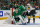 DALLAS, TX - MAY 05: Dallas Stars defenseman Ryan Suter (20) and Vegas Golden Knights right wing Jonathan Marchessault (81) crash into Dallas Stars goaltender Jake Oettinger (29) during game seven of the Western Conference First Round between the Dallas Stars and the Vegas Golden Knights on May 5, 2024 at American Airlines Center in Dallas, Texas. (Photo by Matthew Pearce/Icon Sportswire via Getty Images)