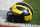 MOBILE, AL - FEBRUARY 01: A general view of a Michigan Wolverines helmet during the National team practice for the Reese's Senior Bowl on February 1, 2024 at Hancock Whitney Stadium in Mobile, Alabama. (Photo by Michael Wade/Icon Sportswire via Getty Images)