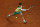 MADRID, SPAIN - MAY 01: Carlos Alcaraz of Spain serves against Andrey Rublev of Russia during their Men’s Singles quarter-final match on Day Nine of the Muta Madrid Open at La Caja Magica on May 01, 2024 in Madrid, Spain. (Photo by Julian Finney/Getty Images)