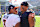 CHICAGO, ILLINOIS - OCTOBER 01: Russell Wilson #3 of the Denver Broncos shakes hands with Justin Fields #1 of the Chicago Bears after the game at Soldier Field on October 01, 2023 in Chicago, Illinois. (Photo by Michael Reaves/Getty Images)