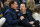 SALT LAKE CITY, UT - APRIL 11: Owner Ryan Smith of the Utah Jazz talks with Fraser Bullock, President and CEO of the Salt Lake-Utah Committee for the Games during the second half of the game against the Houston Rockets at the Delta Center on April 11, 2024 in Salt Lake City, Utah. NOTE TO USER: User expressly acknowledges and agrees that, by downloading and or using this photograph, User is consenting to the terms and conditions of the Getty Images License Agreement. Photo by Chris Gardner/Getty Images)