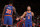 NEW YORK, NY - JANUARY 27: Jalen Brunson #11 and Julius Randle #30 of the New York Knicks high five during the game against the Miami Heat on January 27, 2024 at Madison Square Garden in New York City, New York.  NOTE TO USER: User expressly acknowledges and agrees that, by downloading and or using this photograph, User is consenting to the terms and conditions of the Getty Images License Agreement. Mandatory Copyright Notice: Copyright 2024 NBAE  (Photo by Nathaniel S. Butler/NBAE via Getty Images)