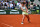 PARIS, FRANCE - JUNE 05: Jasmine Paolini of Italy plays a backhand against Elena Rybakina of Kazakhstan during the Women's Singles Quarter Final match on Day 11 at Roland Garros on June 05, 2024 in Paris, France. (Photo by Christian Liewig - Corbis/Getty Images)